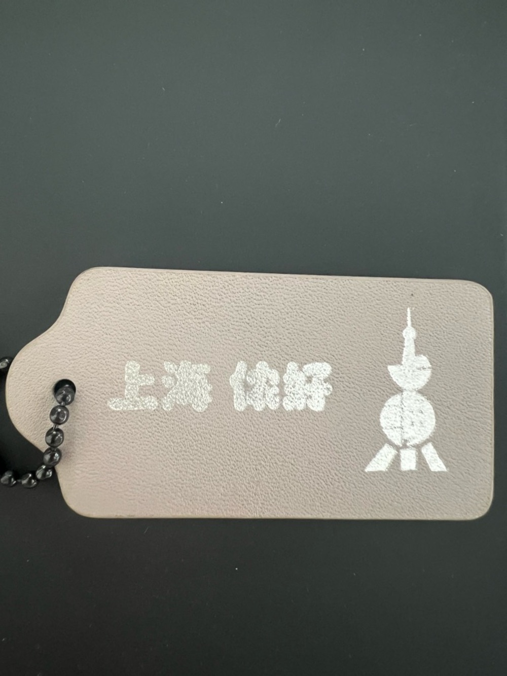 Coach “Hello Shanghai” Oriental Pearl Tower Hangtag/Bag Charm Gray Silver Large